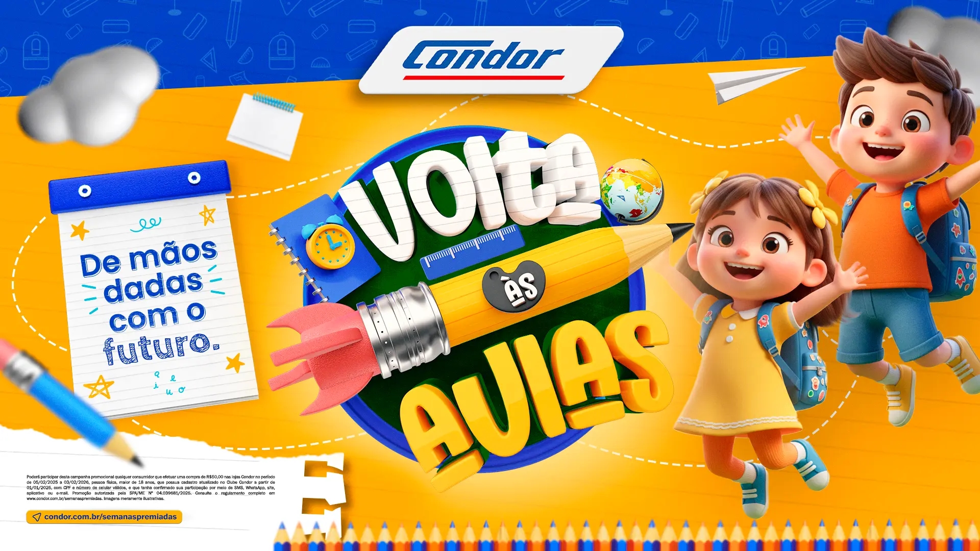 Banner promocional do Clube Condor com campanha de dinheiro de volta em dobro